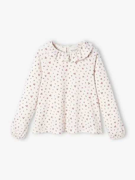 T-shirt Blouse à Collerette Fille Imprimé Fleurs Rose Imprimé - Vertbaudet 1 T-shirt Blouse à Collerette Fille Imprimé Fleurs Rose Imprimé - Vertbaudet
