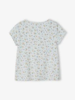 T-shirt Blouse à Fleurs Fille écru - Vertbaudet -Petite Modeuse t shirt blouse a fleurs fille 2