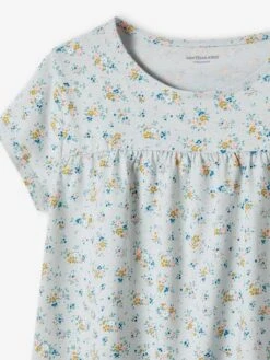 T-shirt Blouse à Fleurs Fille écru - Vertbaudet -Petite Modeuse t shirt blouse a fleurs fille 3