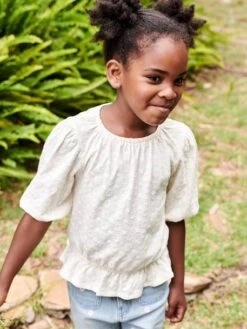 Petite Modeuse -Petite Modeuse t shirt blouse brode fleurs fille 1