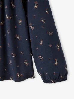 T-shirt Blouse Imprimé Fille Marron Foncé - Vertbaudet 9 T-shirt Blouse Imprimé Fille Marron Foncé - Vertbaudet -Petite Modeuse t shirt blouse imprime fille 3