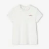 T-shirt Col En Broderie Anglaise Personnalisable Fille Manches Courtes Marine - Vertbaudet