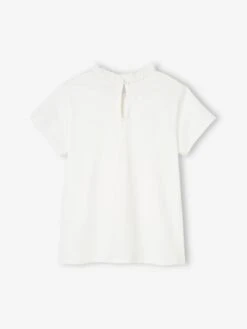 T-shirt Col En Broderie Anglaise Personnalisable Fille Manches Courtes Marine - Vertbaudet -Petite Modeuse t shirt col en broderie anglaise personnalisable fille manches courtes 2