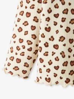 T-shirt Col Montant En Maille Côtelée Fille Manches Volantées Ocre - Vertbaudet -Petite Modeuse t shirt col montant en maille cotelee fille manches volantees 4