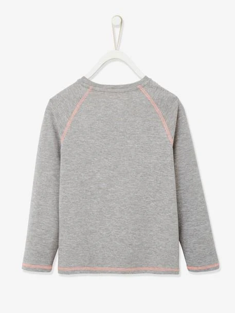 T-shirt De Sport "Move Together" Fille Inscription Irisée Gris Chiné - Vertbaudet 2 T-shirt De Sport "Move Together" Fille Inscription Irisée Gris Chiné - Vertbaudet – Image 2