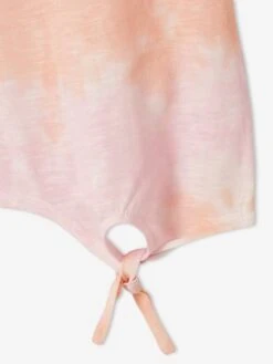 T-shirt Effet "dip Dye" Manches Courtes Volantées Fille Rose - Vertbaudet -Petite Modeuse t shirt effet dip dye manches courtes volantees fille 5