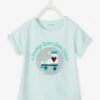 T-shirt Fille à Sequins Réversibles Bleu Ciel - Vertbaudet