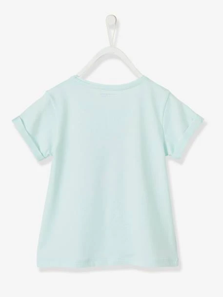 T-shirt Fille à Sequins Réversibles Bleu Ciel - Vertbaudet 3 T-shirt Fille à Sequins Réversibles Bleu Ciel - Vertbaudet – Image 3