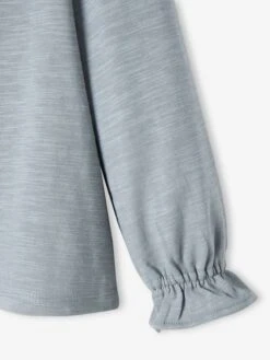 T-shirt Fille Col En Broderie Anglaise Rose Blush - Vertbaudet -Petite Modeuse t shirt fille col en broderie anglaise 3