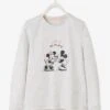 T-shirt Fille Disney Minnie Et Mickey® Avec Paillettes Gris Clair Chiné - Minnie
