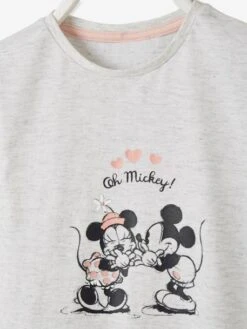 T-shirt Fille Disney Minnie Et Mickey® Avec Paillettes Gris Clair Chiné - Minnie -Petite Modeuse t shirt fille disney minnie et mickey avec paillettes 2