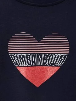 T-shirt Fille Esprit Collège Détails Irisés En Coton Bio Marron - Vertbaudet -Petite Modeuse t shirt fille esprit college details irises en coton bio 2