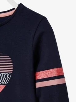 T-shirt Fille Esprit Collège Détails Irisés En Coton Bio Marron - Vertbaudet -Petite Modeuse t shirt fille esprit college details irises en coton bio 3