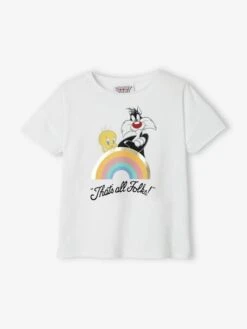 T-shirt Fille Looney Tunes® Titi Et Grosminet Blanc - Looney Tunes