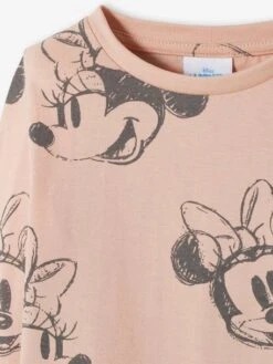 T-shirt Fille Manches Longues Disney® Minnie Rose Imprimé - Minnie -Petite Modeuse t shirt fille manches longues disney minnie 2