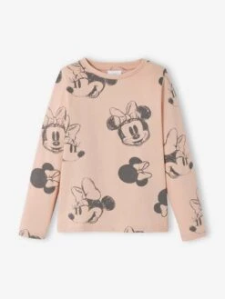 T-shirt Fille Manches Longues Disney® Minnie Rose Imprimé - Minnie