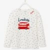 T-shirt Fille Motif City Détails Fantaisie Ivoire Imprimé - Vertbaudet