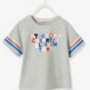 T-shirt Fille Motif Graphique Irisé Gris Chiné - Vertbaudet