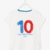 T-shirt Foot Fille Motif Froufrou Fantaisie Blanc - Vertbaudet