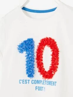 T-shirt Foot Fille Motif Froufrou Fantaisie Blanc - Vertbaudet -Petite Modeuse t shirt foot fille motif froufrou fantaisie 2