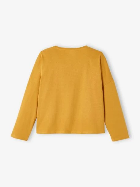 T-shirt "lucky" Détails Irisés Et Flocage Velours Fille Marron Clair - Vertbaudet 2 T-shirt "lucky" Détails Irisés Et Flocage Velours Fille Marron Clair - Vertbaudet – Image 2