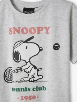 T-shirt Manches Courtes Snoopy Peanuts® Gris Chiné - Snoopy -Petite Modeuse t shirt manches courtes snoopy peanuts 2