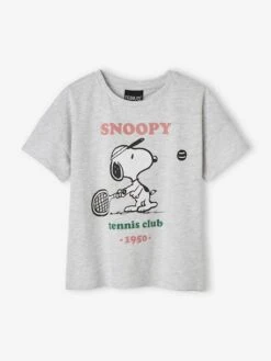 T-shirt Manches Courtes Snoopy Peanuts® Gris Chiné - Snoopy