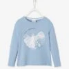 T-shirt Manches Longues Disney® La Reine Des Neiges Fille Bleu Avec Anime - Reine Des Neiges