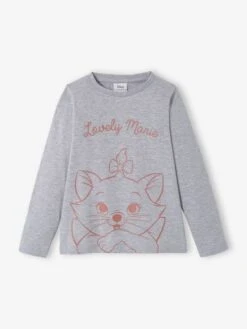 T-shirt Manches Longues Disney® Marie Les Aristochats Fille Gris Chiné - Disney