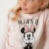 T-shirt Manches Longues Disney® Minnie Fille Rose Avec Anime - Minnie