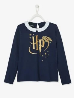 T-shirt Manches Longues Harry Potter® Fille Bleu Anime Placee - Harry Potter -Petite Modeuse t shirt manches longues harry potter fille 2