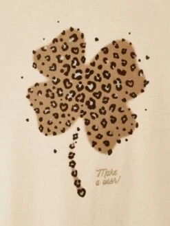 T-shirt Motif Trèfle Détails Irisés Et Flocage Velours Fille Beige - Vertbaudet 10 T-shirt Motif Trèfle Détails Irisés Et Flocage Velours Fille Beige - Vertbaudet -Petite Modeuse t shirt motif trefle details irises et flocage velours fille 4