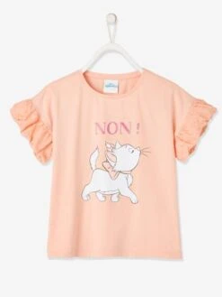 T-shirt Plumetis Disney Aristochats® Fille Rose Poudré - Disney