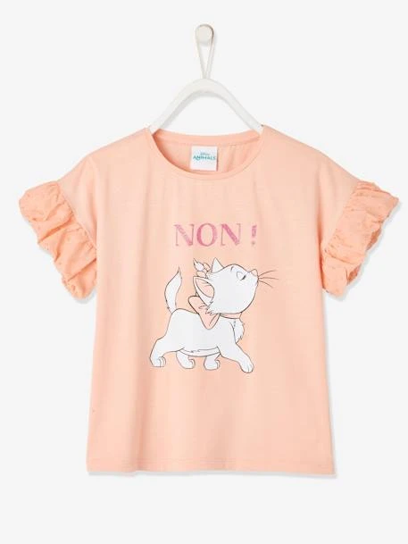 T-shirt Plumetis Disney Aristochats® Fille Rose Poudré - Disney 1 T-shirt Plumetis Disney Aristochats® Fille Rose Poudré - Disney