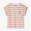 T-shirt Rayé Personnalisable Fille Rayé Vert - Vertbaudet