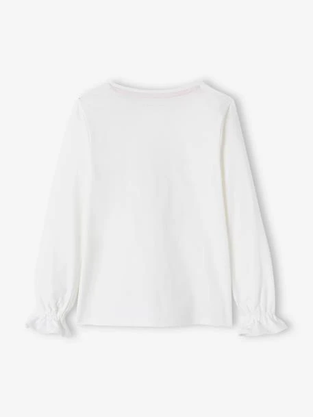 T-shirt Romantique Animation En Relief Et Détails Irisés Fille Blanc - Vertbaudet 2 T-shirt Romantique Animation En Relief Et Détails Irisés Fille Blanc - Vertbaudet – Image 2