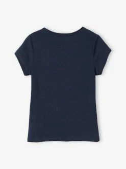 Tee-shirt à Message Basics Fille Corail - Vertbaudet -Petite Modeuse tee shirt a message basics fille 11
