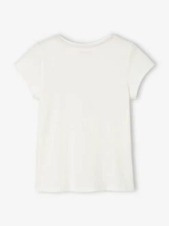 Tee-shirt à Message Basics Fille Corail - Vertbaudet -Petite Modeuse tee shirt a message basics fille 7