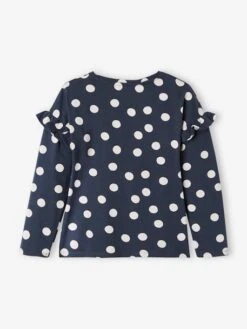 Tee-shirt à Message Manches Volantées Fille Blanc Rayé - Vertbaudet 11 Tee-shirt à Message Manches Volantées Fille Blanc Rayé - Vertbaudet -Petite Modeuse tee shirt a message manches volantees fille 5