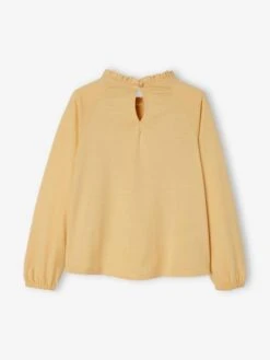 Tee-shirt Blouse Détail En Broderie Anglaise Fille Rose Poudré - Vertbaudet -Petite Modeuse tee shirt blouse detail en broderie anglaise fille 4