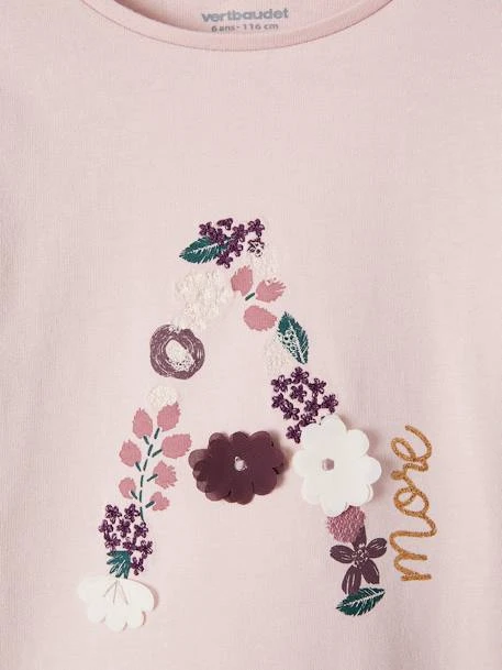 Tee-shirt Fille Rose Moyen - 15-1905 Tcx - Vertbaudet 3 Tee-shirt Fille Rose Moyen - 15-1905 Tcx - Vertbaudet – Image 3