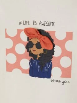 Tee-shirt Girly Détails Irisés Et Noeud Fantaisie Fille Rose Pâle - Vertbaudet -Petite Modeuse tee shirt girly details irises et noeud fantaisie fille 3