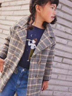 Tee-shirt Grily Fille Détails Irisés. Bleu Marine - Vertbaudet