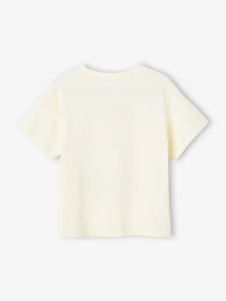 Tee-shirt "happy Life" Fille écru - Vertbaudet 2 Tee-shirt "happy Life" Fille écru - Vertbaudet – Image 2