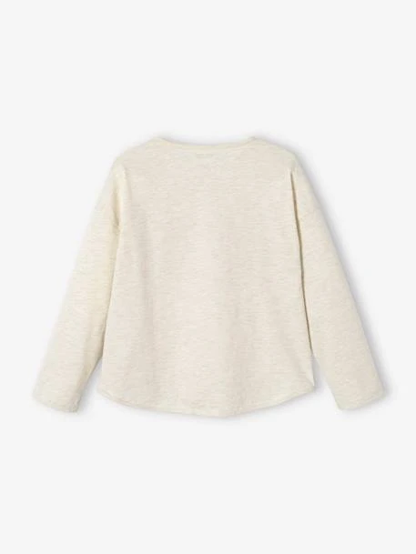 Tee-shirt Message En Bouclettes Fille Blanc - Vertbaudet 2 Tee-shirt Message En Bouclettes Fille Blanc - Vertbaudet – Image 2