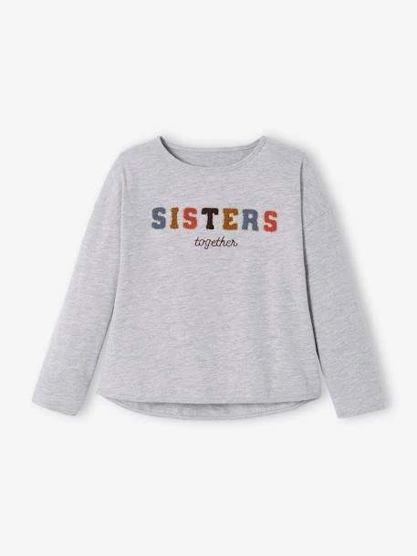 Tee-shirt Message En Bouclettes Fille Blanc - Vertbaudet 4 Tee-shirt Message En Bouclettes Fille Blanc - Vertbaudet – Image 4