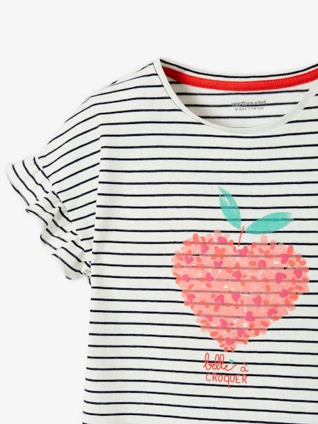 Tee-shirt Motif Fruit En Encre Gonflante Fille Rose Imprimé - Vertbaudet 4 Tee-shirt Motif Fruit En Encre Gonflante Fille Rose Imprimé - Vertbaudet – Image 4