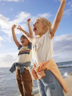 Tee-shirt Motif Graphique "great Girl" Fille écru - Vertbaudet