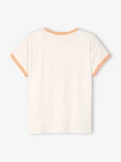 Tee-shirt Motif Graphique "great Girl" Fille écru - Vertbaudet -Petite Modeuse tee shirt motif graphique great girl fille 4