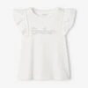 Tee-shirt Volanté Fille. écru - Vertbaudet
